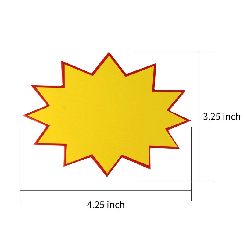 HRLORKC 200Pcs Blank Star Retail Sale Signs Sales Price Label Tags for Real Estate and Garage Sales, Fundraising, Stores, Commerce by HRLORKC - Image 2